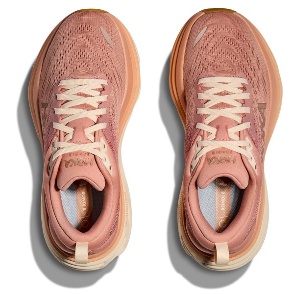 Hoka Bondi 8 - Womens Running Shoes - Sandstone/Cream