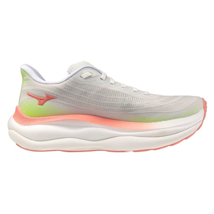 Mizuno Wave Sky 9 - Womens Running Shoes - White/Desert Flower/Lime Pulp - image 3