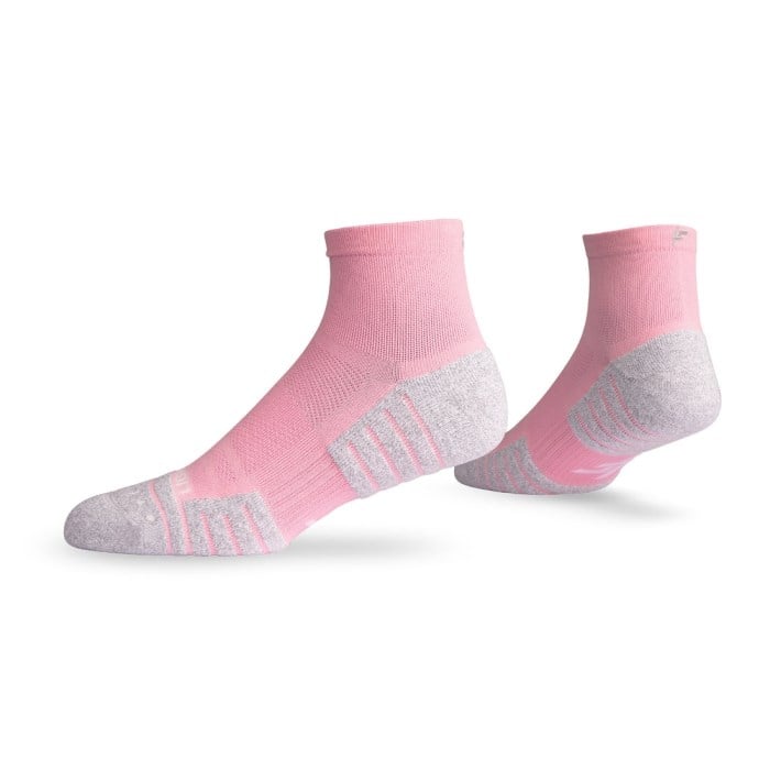 Lightfeet Performance Unisex Quarter Length Socks - Soft Pink