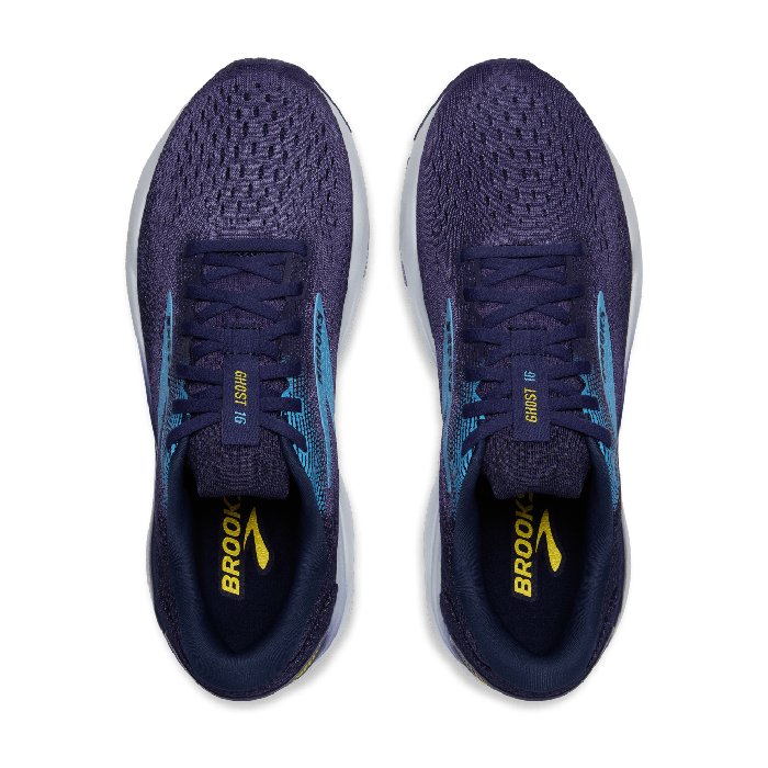 Brooks Ghost 16 - Mens Running Shoes - Blue/Bonnie Blue/Yellow