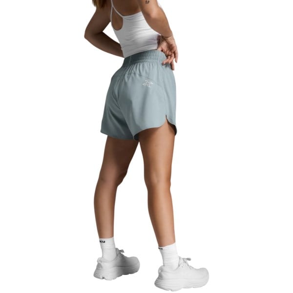 2XU Aero Hi-Rise Womens Running Shorts - Smoke Blue