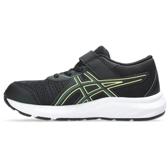 Asics Contend 9 PS - Kids Running Shoes - Black/Jasper Green
