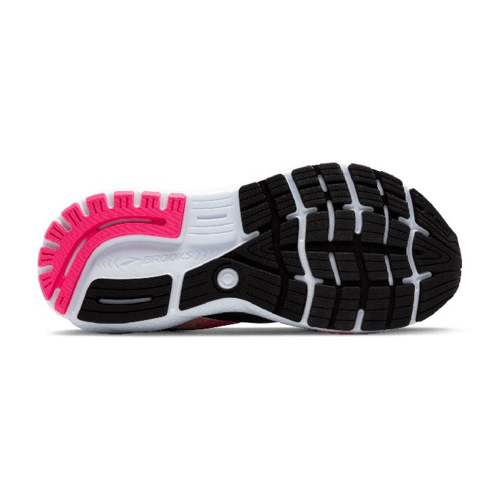 Brooks Ghost 16 - Womens Running Shoes - Black/Pink/Yellow