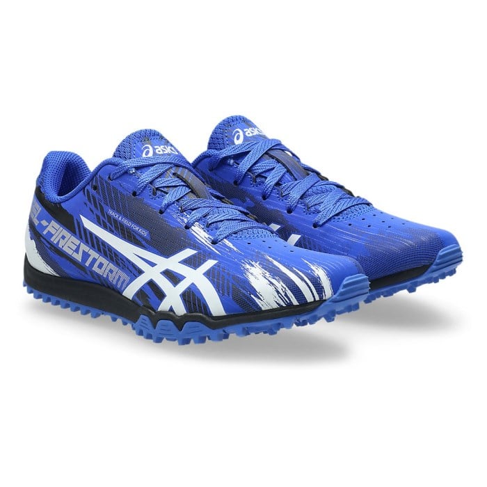 Asics Gel Firestorm 5 - Kids Racing Waffles - Neon Blue/White - image 6