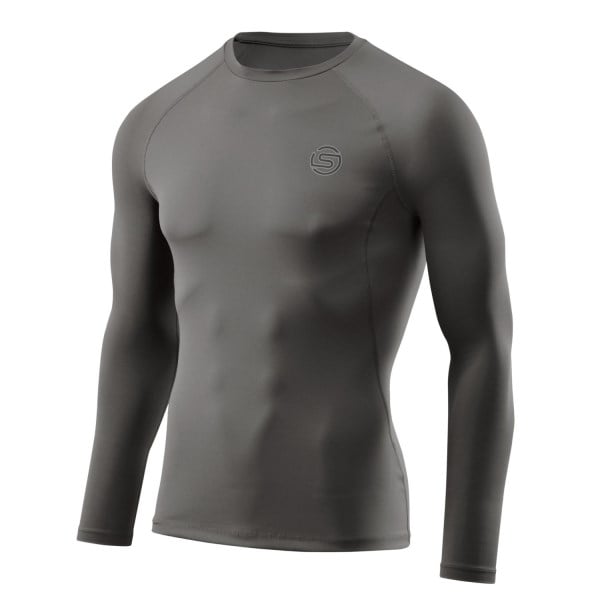 Skins Series-2 Mens Compression Long Sleeve Top - Charcoal