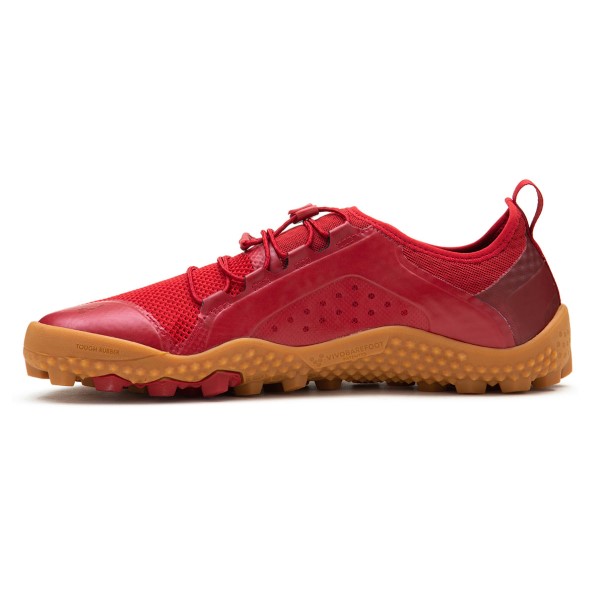 Vivobarefoot Primus Trail SG Mesh - Womens Trail Hiking Shoes - Red/Gum