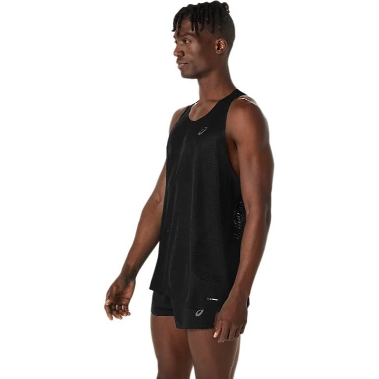 Asics MetaRun Mens Running Singlet - Performance Black
