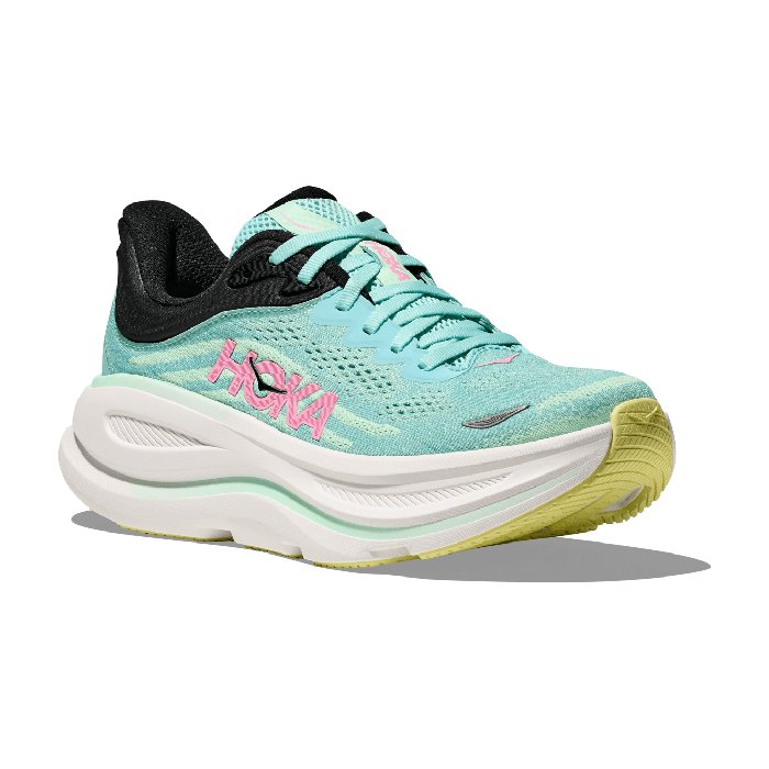 Hoka Bondi 9 - Womens Running Shoes - Blue Spark/Mint Fluorite