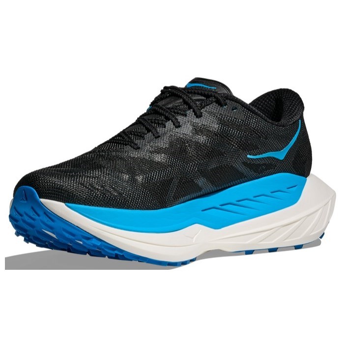 Hoka Rocket X Trail - Womens Trail Running Shoes - Black/Sky Blue