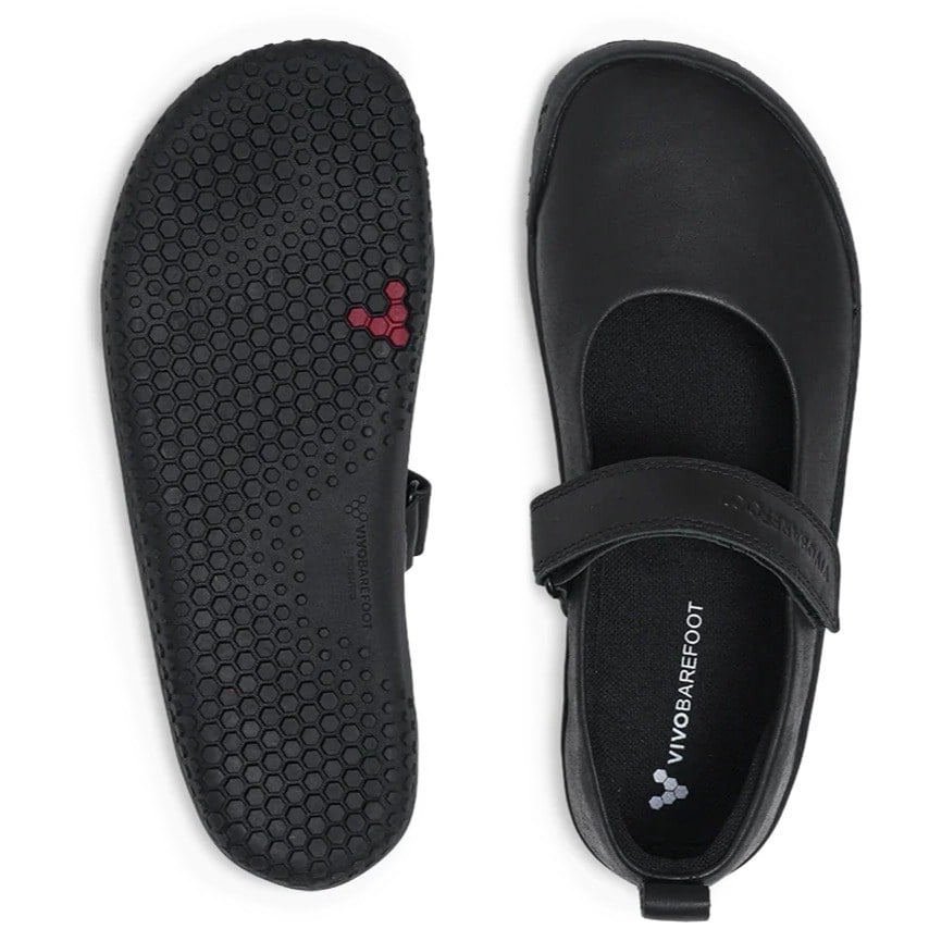 Vivobarefoot Wyn School - Kids School Shoes - Obsidian