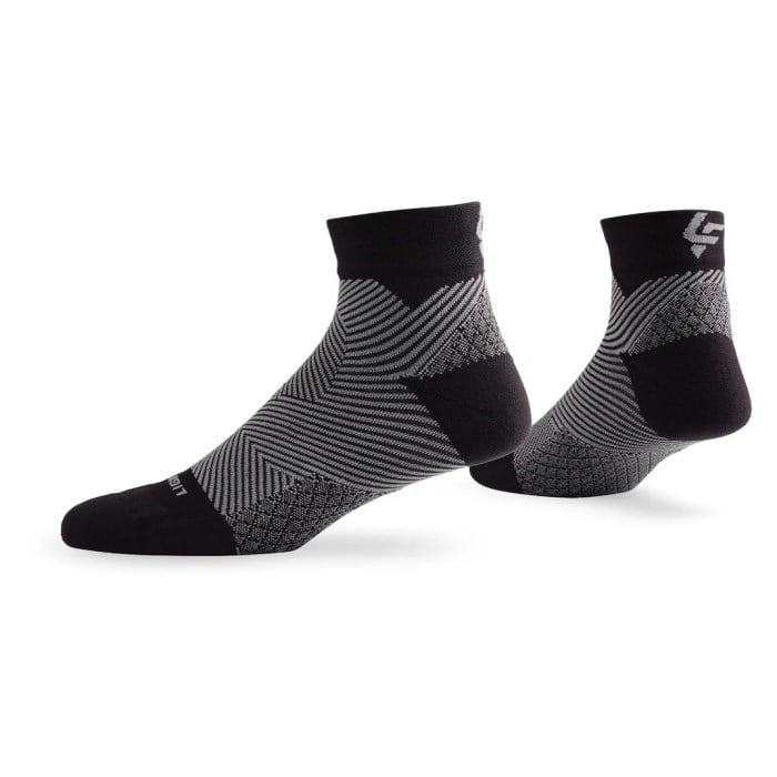 Lightfeet Plantar Fasciitis Quarter Crew Socks - Black - image 2