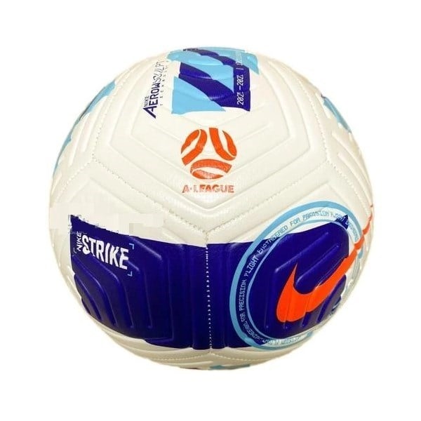 Nike Australia A-League Strike Soccer Ball - Size 5 - White/Bue/Orange