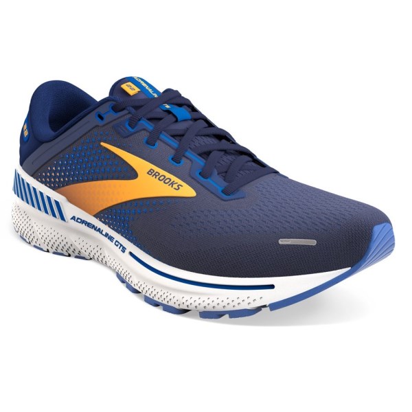 Brooks Adrenaline GTS 22 - Mens Running Shoes - Peacoat/Orange/White