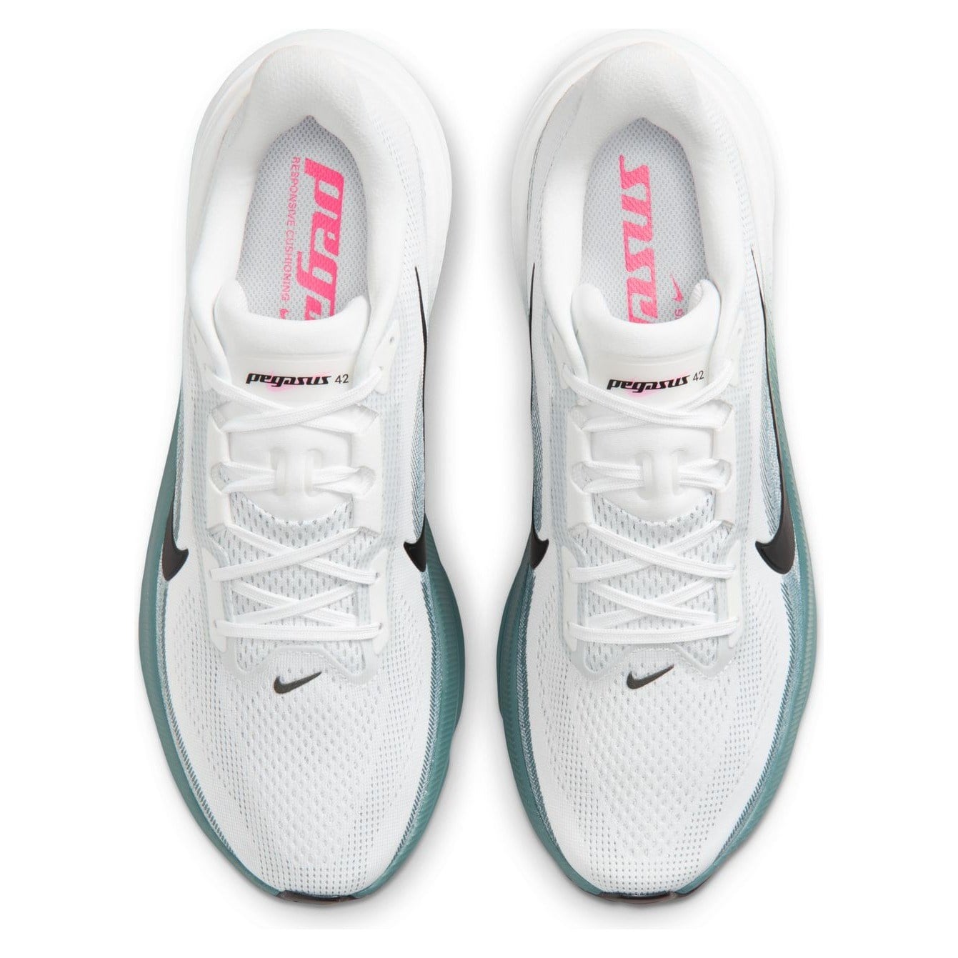 Nike Pegasus 42 - Mens Running Shoes - White/Black/Mineral Slate/Hyper Pink - image 3