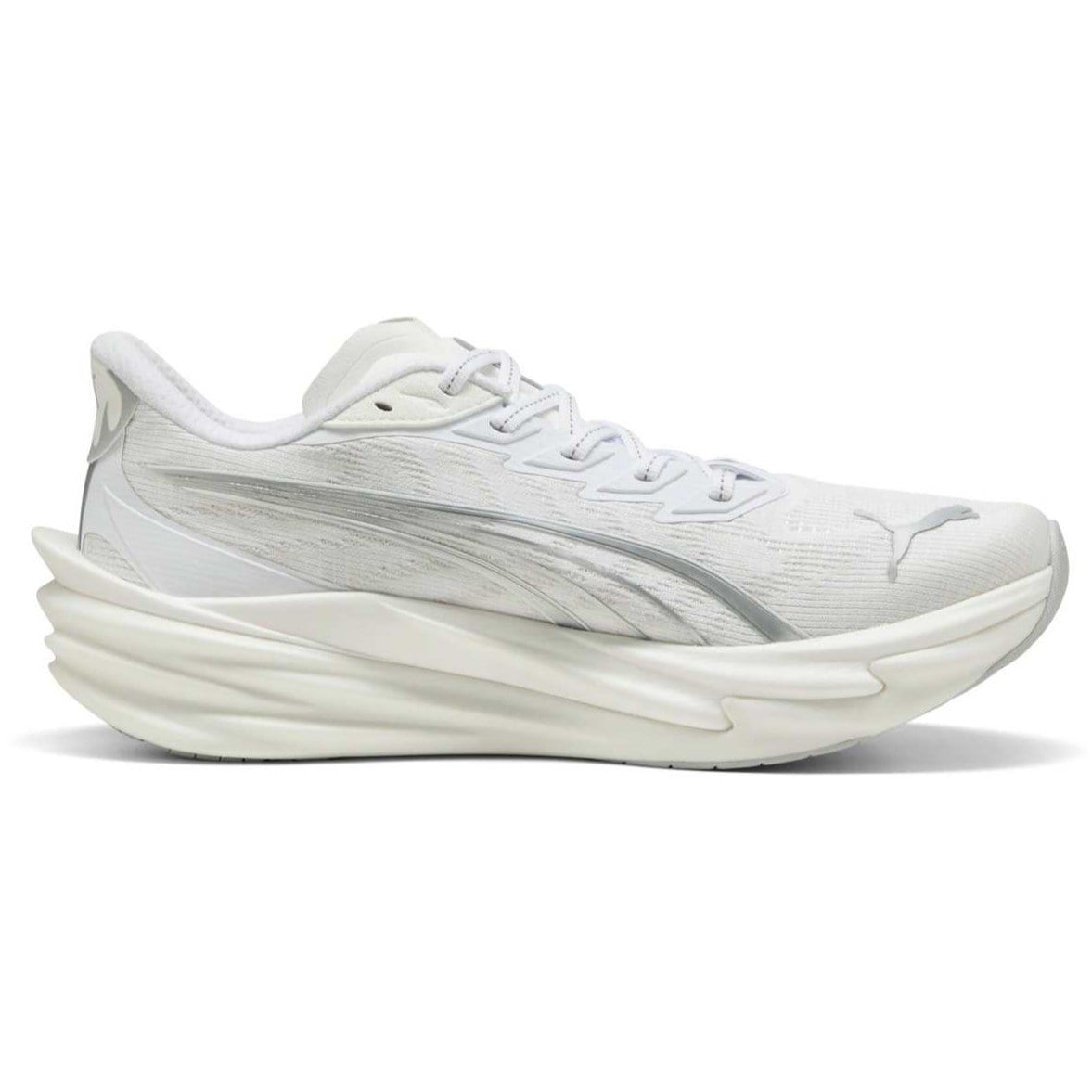Puma Deviate Nitro 4 - Mens Running Shoes - Puma White/Feather Gray