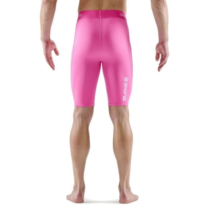 Skins Series-1 Mens Compression Half Tights - Bright Pink - image 2