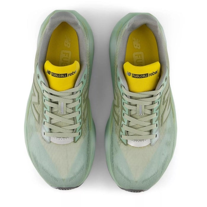 New Balance FuelCell Rebel v5 Ginkyo - Womens Running Shoes - Garter Snake/Mosaic Green/Ginger Lemon