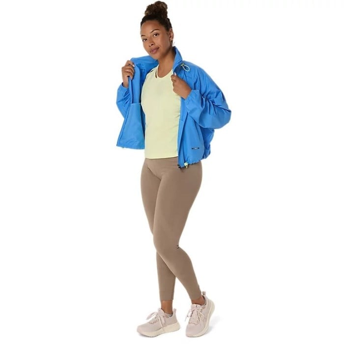 Asics Nagino Actibreeze Womens Running Short Jacket - Blue Coast