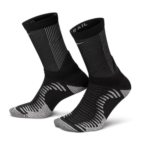 Nike Dri-Fit Trail Crew Running Socks - Black/Anthractite/Reflective Silver