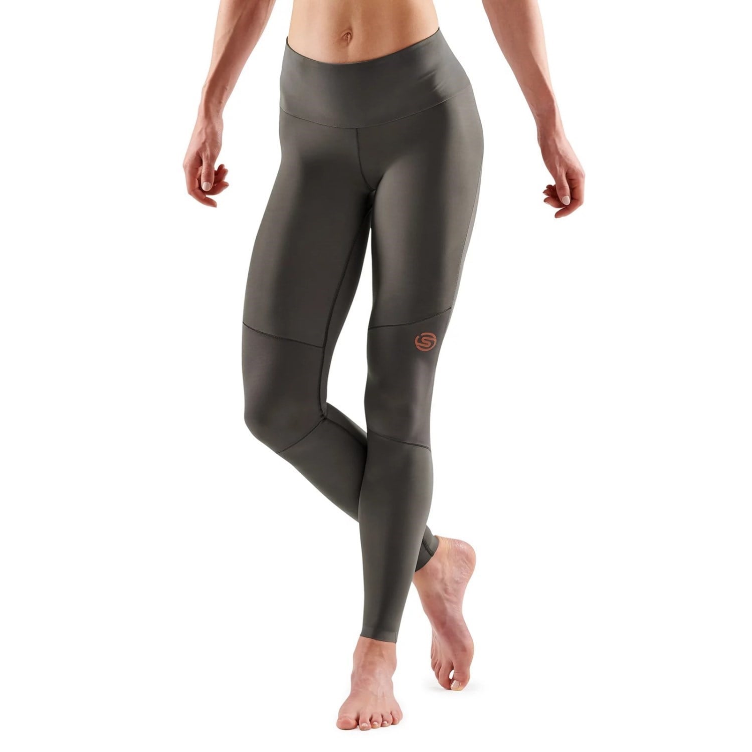 Skins Series-5 Womens Recovery Compression Long Tights - Charcoal