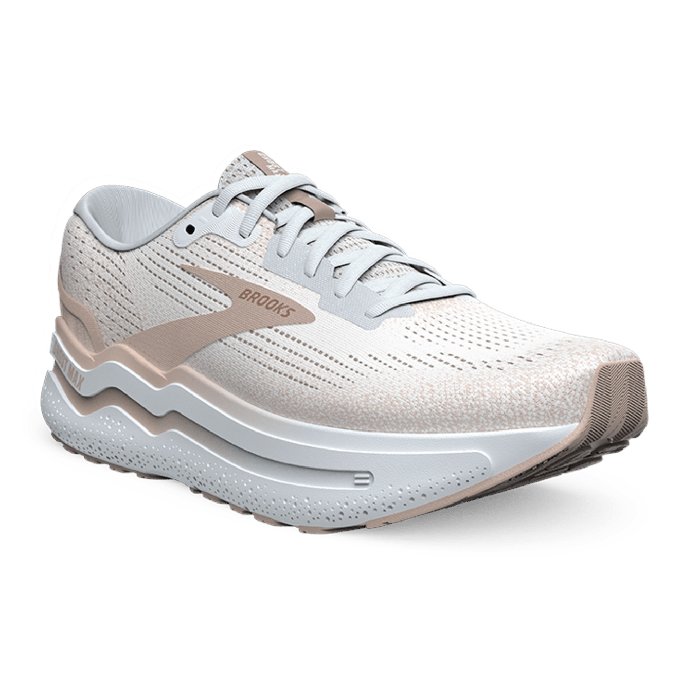 Brooks Ghost Max 2 - Womens Running Shoes - White/Almond/Tan