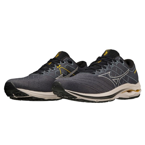 Mizuno Wave Inspire 18 - Mens Running Shoes - Black/Wind Chime/Gold Fusion