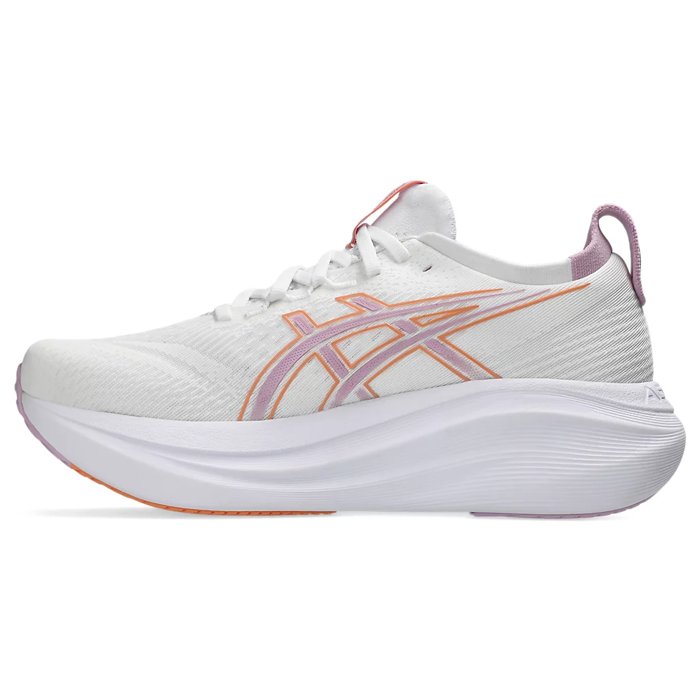 Asics Gel Nimbus 27 - Womens Running Shoes - White/Light Ube