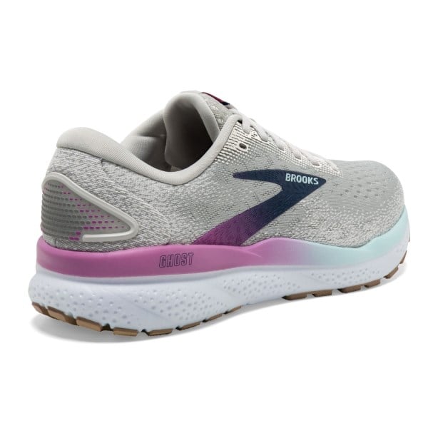 Brooks Ghost 16 - Womens Running Shoes - White/Grey/Estate Blue