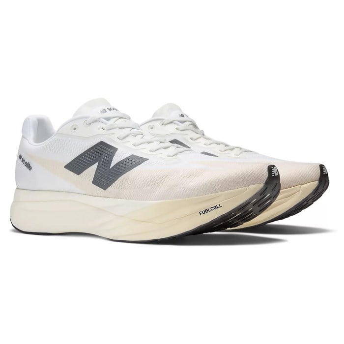 New Balance FuelCell Supercomp Elite v5 - Mens Racing Shoes - Linen/Sea Salt/Shipyard