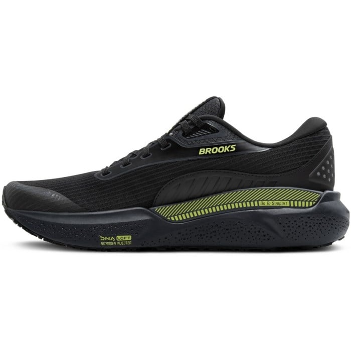Brooks Adrenaline GTS 24 WTX - Mens Running Shoes - Black/New Yellow/Ebony