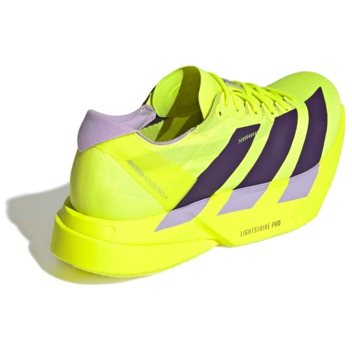 adidas Adizero Adios Pro 4 - Womens Racing Shoes - Solar Yellow/Aurora Plum/Powder Plum