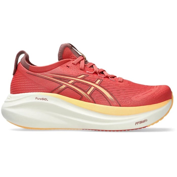 Asics Gel Nimbus 27 - Womens Running Shoes - Dark Pink Clay/Orange Glow