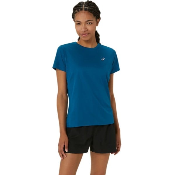 Asics Silver Womens Short Sleeve Running T-Shirt