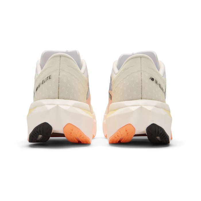 New Balance FuelCell SuperComp Elite v4 - Womens Road Racing Shoes - White/Angora/Hot Mango