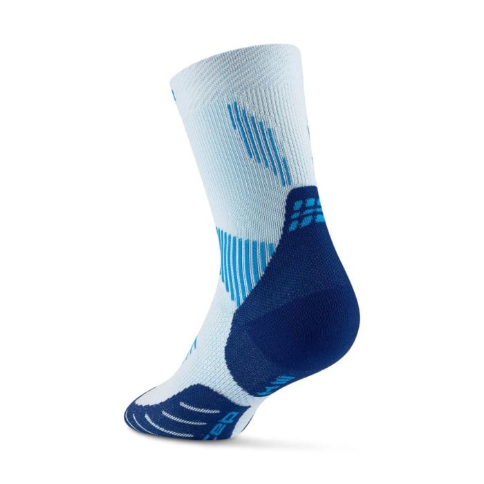 CEP Core Run Cushion Mid Cut Unisex Compression Socks - Blue/Ice