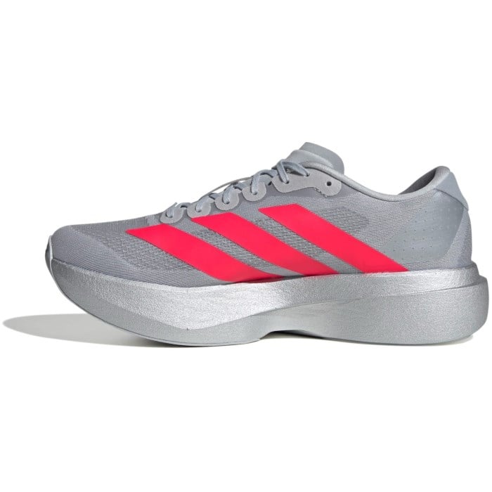 adidas Adizero Evo SL - Mens Running Shoes - Silver Metallic/Lucid Red/Iron Metallic