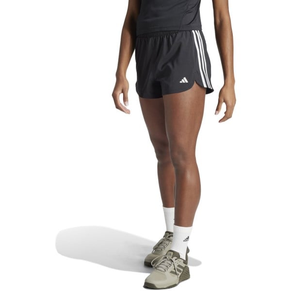 adidas Womens Pacer Training Woven Hi-Rise Shorts - Black/White