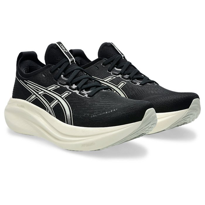 Asics Gel Nimbus 27 - Mens Running Shoes - Black/Lake Grey