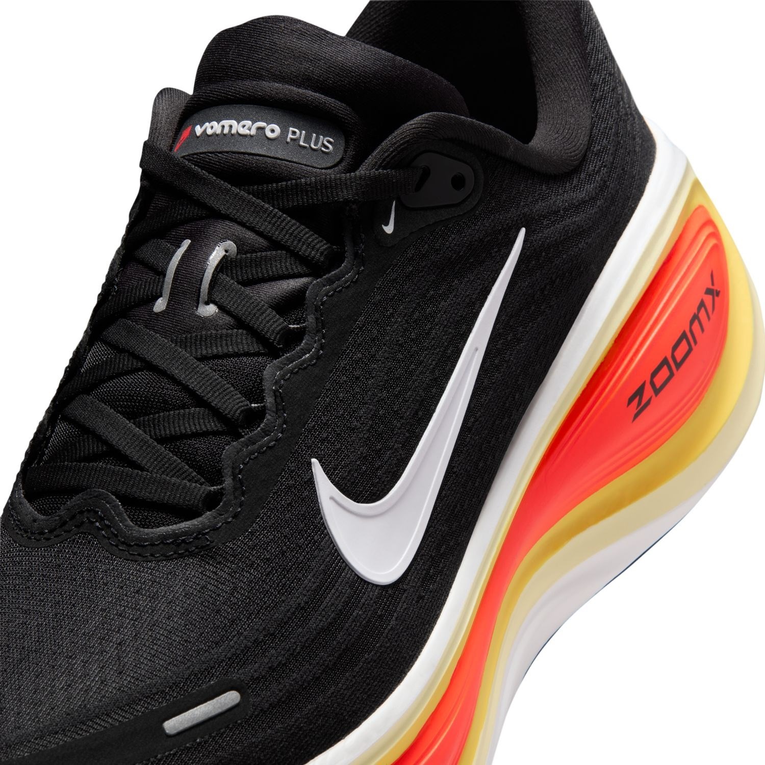 Nike Vomero Plus - Mens Running Shoes - Black/White/Bright Crimson/Sail