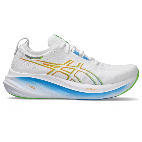 Asics Gel Nimbus 26 - Mens Running Shoes - White/Waterscape