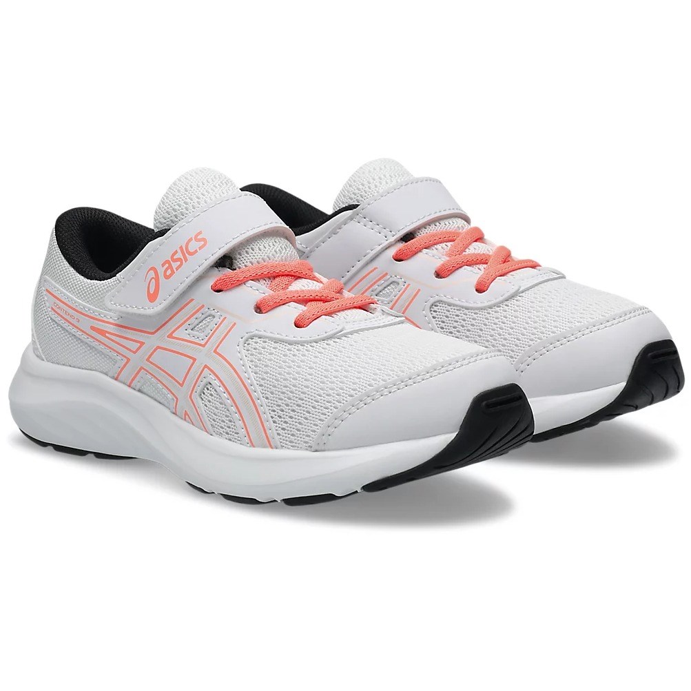 Asics Contend 9 PS - Kids Running Shoes - White/Pearl Pink