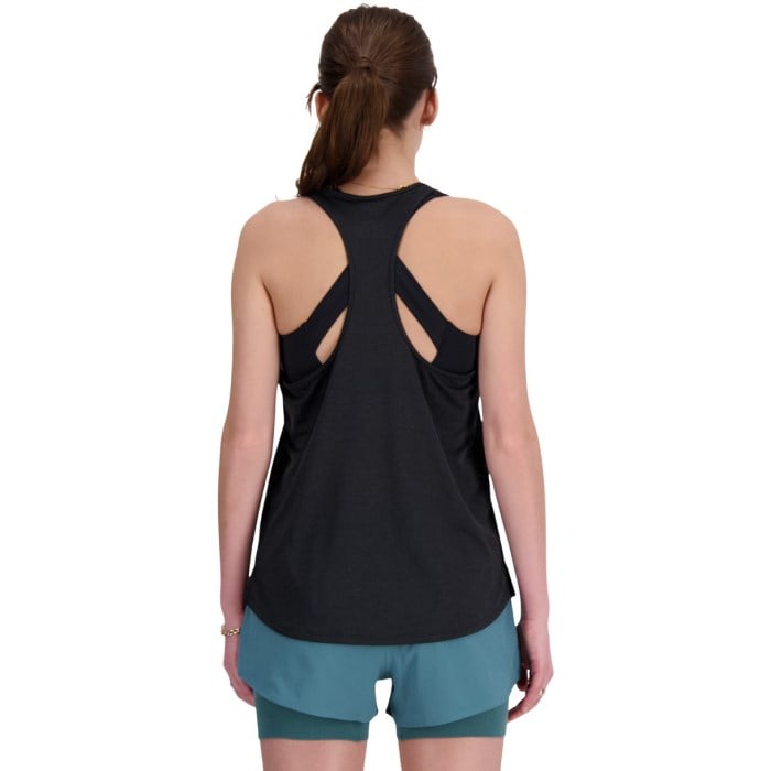 New Balance Athletics Womens Running Tank Top - Black Heather