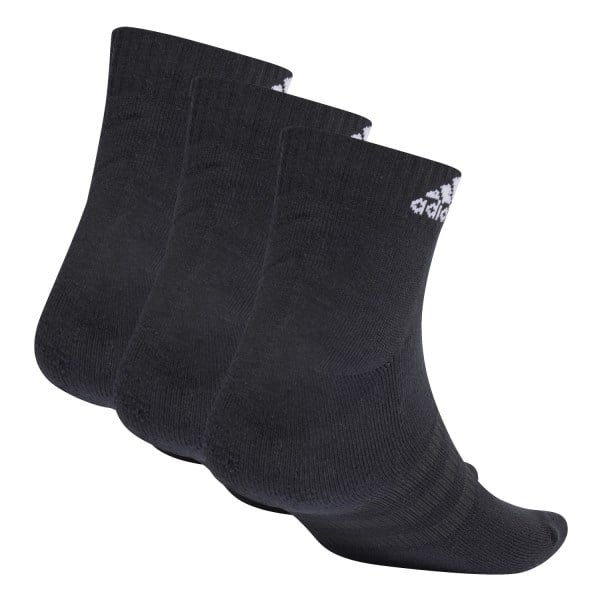 adidas Cushion Ankle Socks - 3 Pairs - Black/White