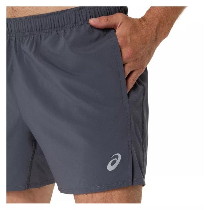 Asics Silver 5 Inch Mens Running Shorts - Carrier Grey