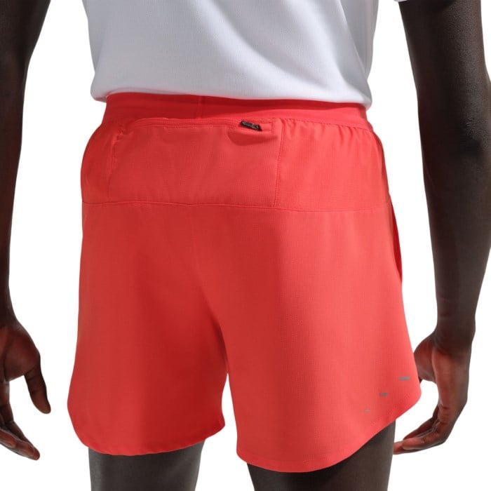 Nike Stride Mens Dri-FIT 5 Inch Brief-Lined Running Shorts - Light Crimson/Reflective Silver