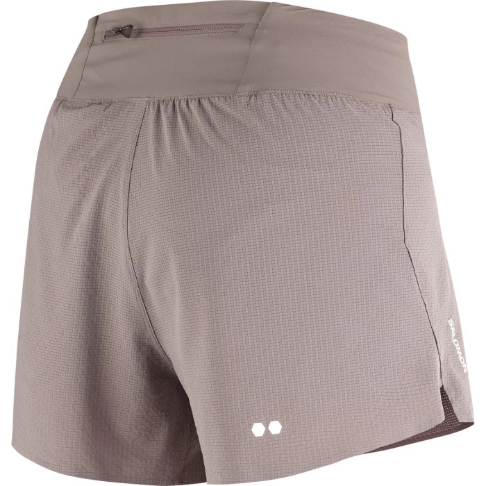 Salomon Sense Aero Stow 4 Inch Womens Running Shorts - Iron