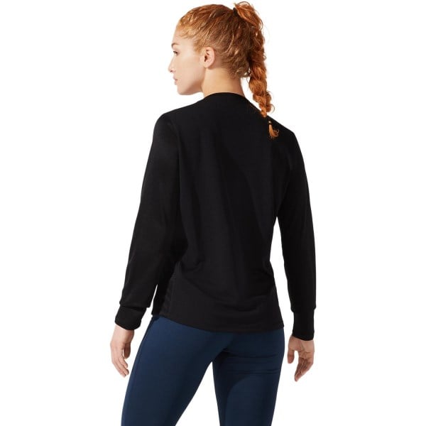 Asics Silver Womens Long Sleeve Running Top - Performance Black