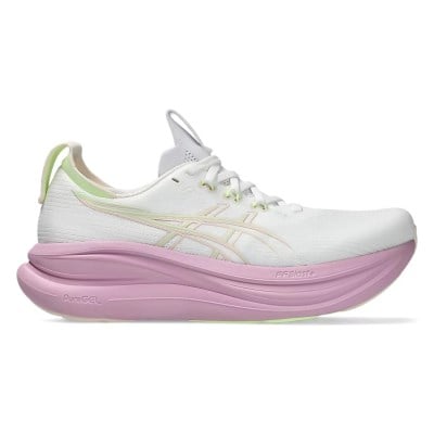 Asics Gel Nimbus 28 - Womens Running Shoes - White/Hazy Lilac