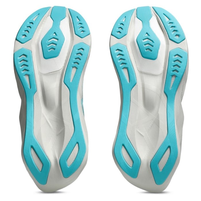 Asics Novablast 6 - Womens Running Shoes - Soft Oat/Energy Aqua - image 5
