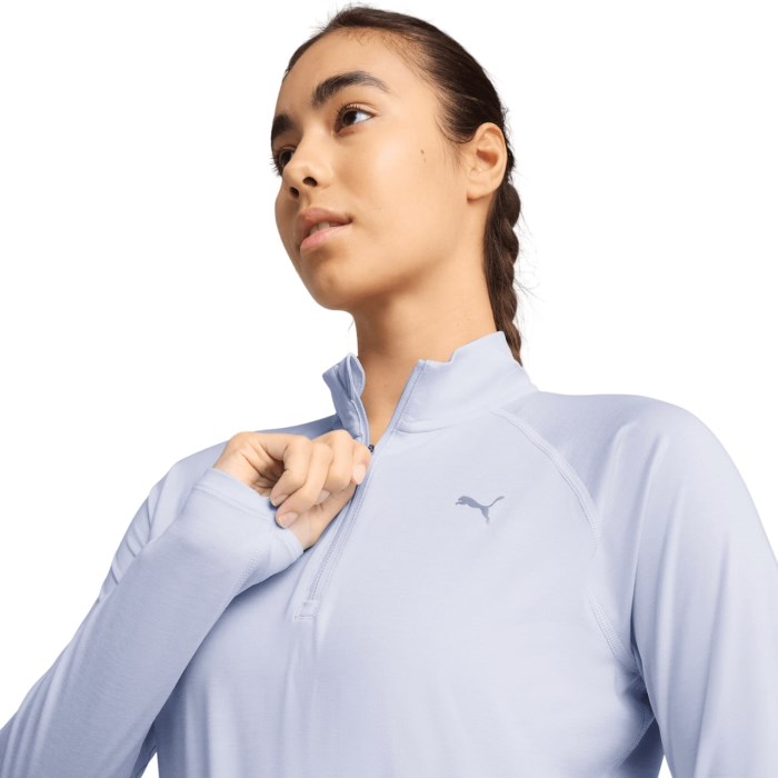 Puma Run Velocity Womens Quarter Zip - Weather Heather